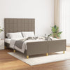 vidaXL Cama sin colchón tela gris taupe 140x190 cm