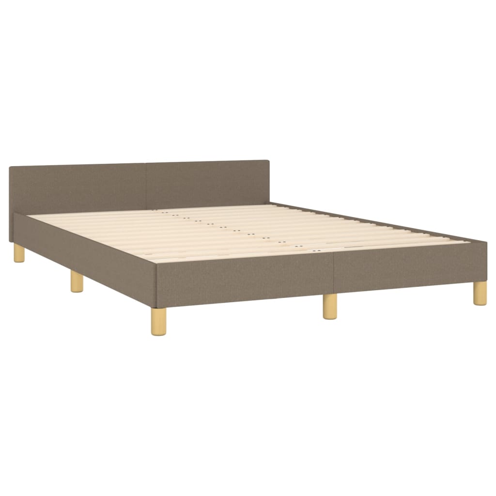 vidaXL Cama sin colchón tela gris taupe 140x200 cm