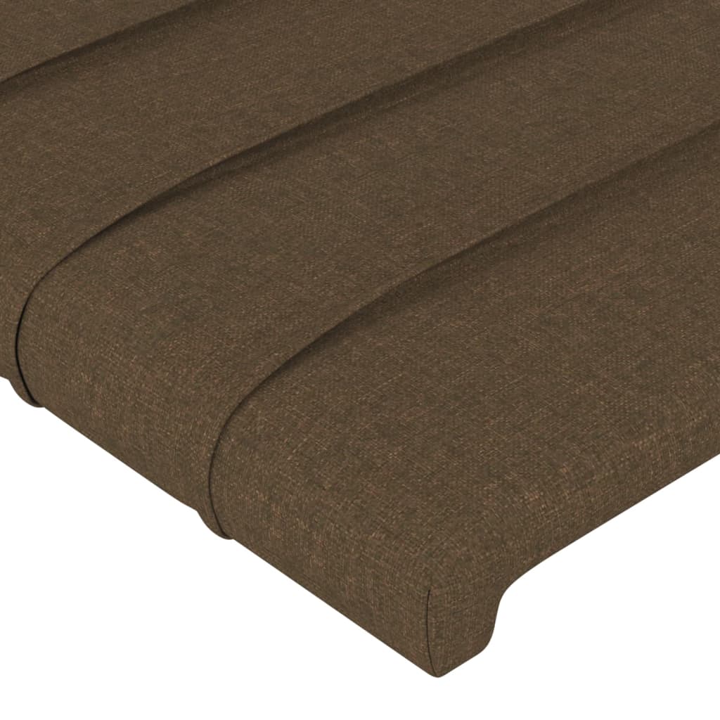 vidaXL Estructura de cama sin colchón tela marrón oscuro 80x200 cm