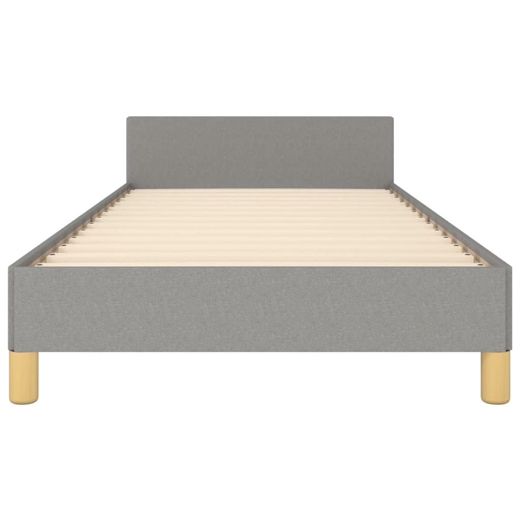 vidaXL Estructura de cama sin colchón tela gris claro 90x190 cm