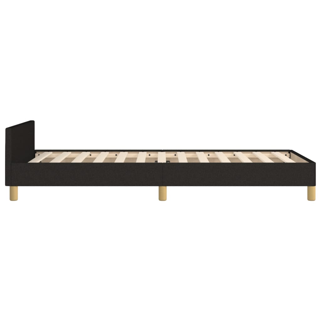 vidaXL Estructura de cama sin colchón tela negro 90x190 cm