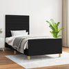 vidaXL Estructura de cama sin colchón tela negro 90x190 cm