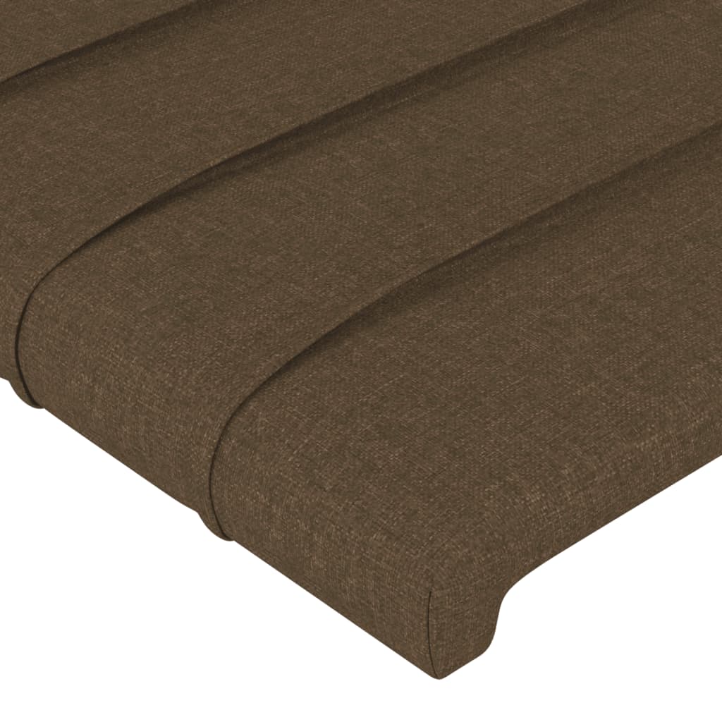 vidaXL Cama sin colchón tela marrón oscuro 200x200 cm