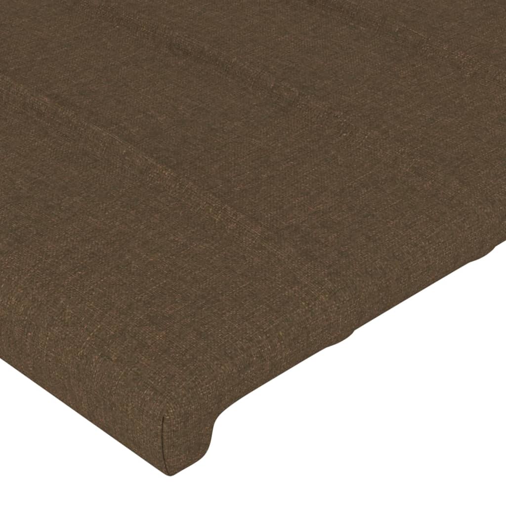 vidaXL Estructura de cama sin colchón tela marrón oscuro 80x200 cm