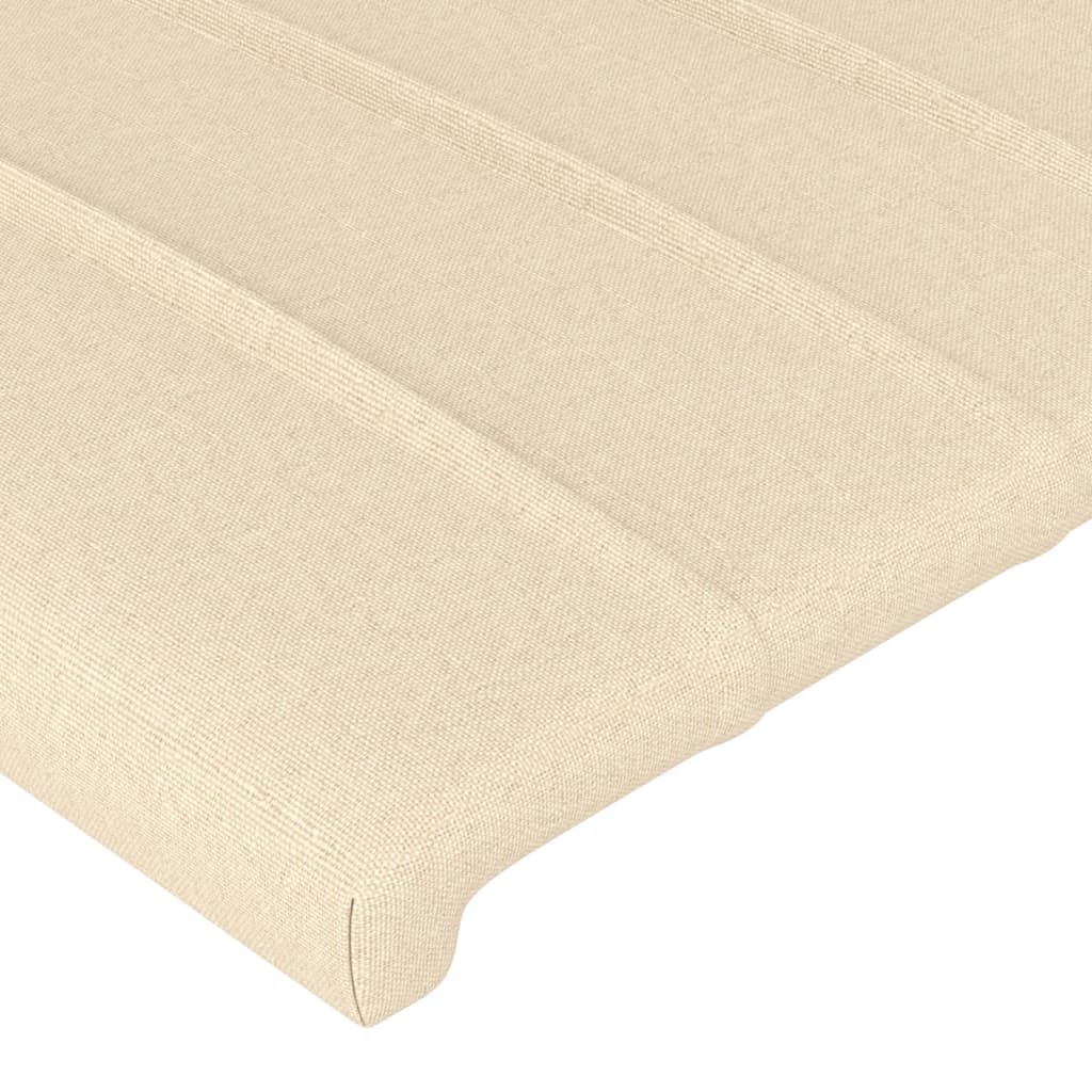 vidaXL Estructura de cama sin colchón tela crema 90x190 cm