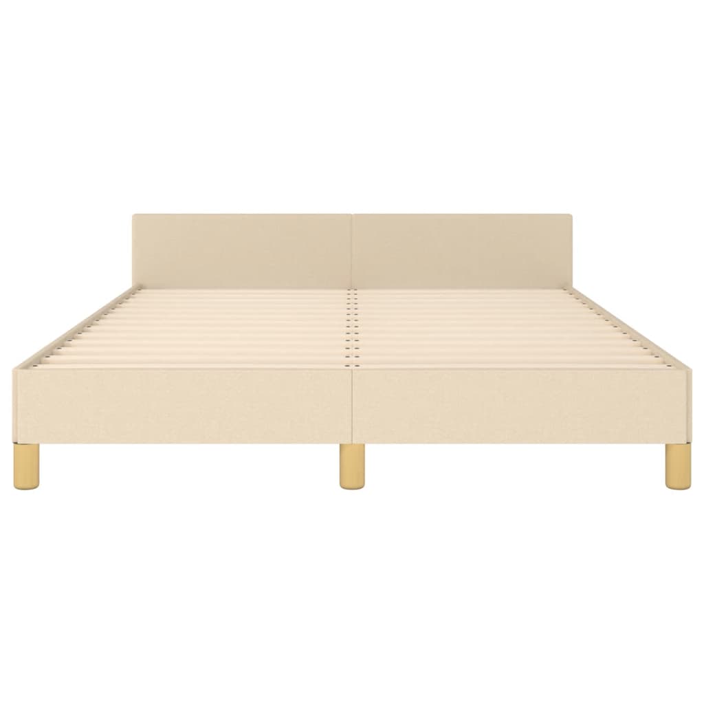 vidaXL Cama sin colchón tela color crema 140x190 cm