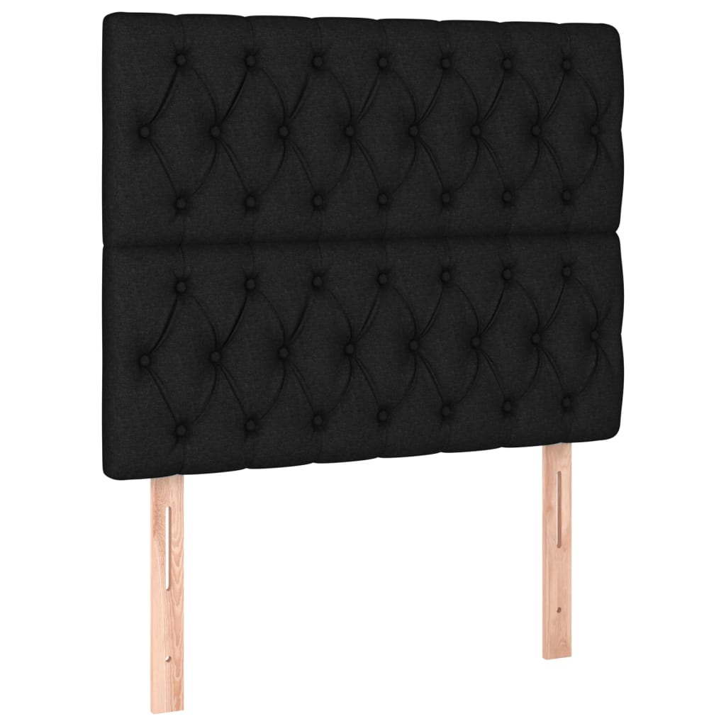 vidaXL Estructura de cama sin colchón tela negro 90x190 cm