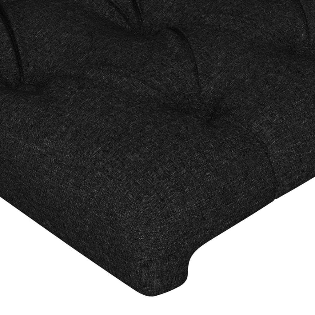 vidaXL Estructura de cama sin colchón tela negro 90x190 cm