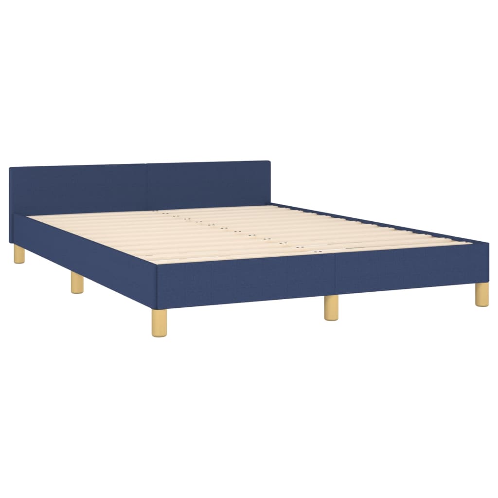 vidaXL Cama sin colchón tela azul 140x200 cm