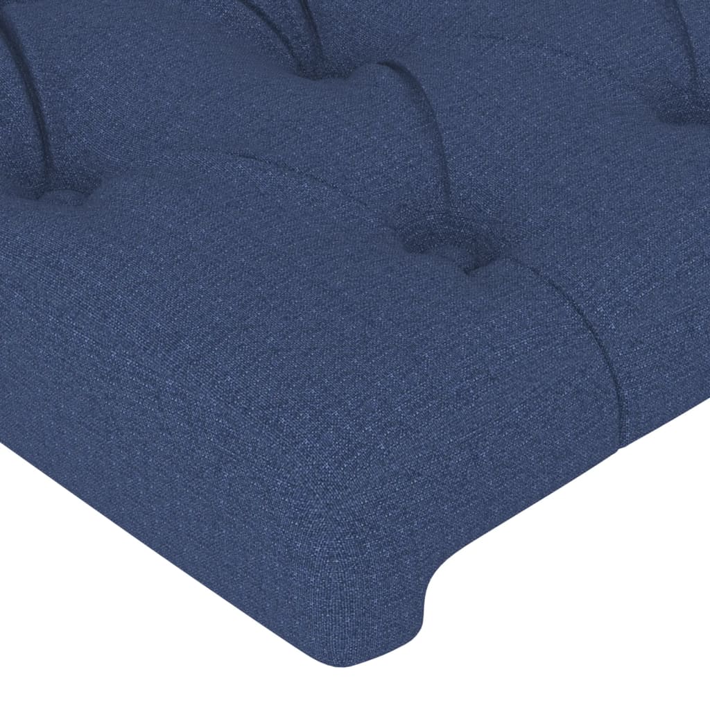 vidaXL Estructura de cama con cabecero de tela azul 180x200 cm