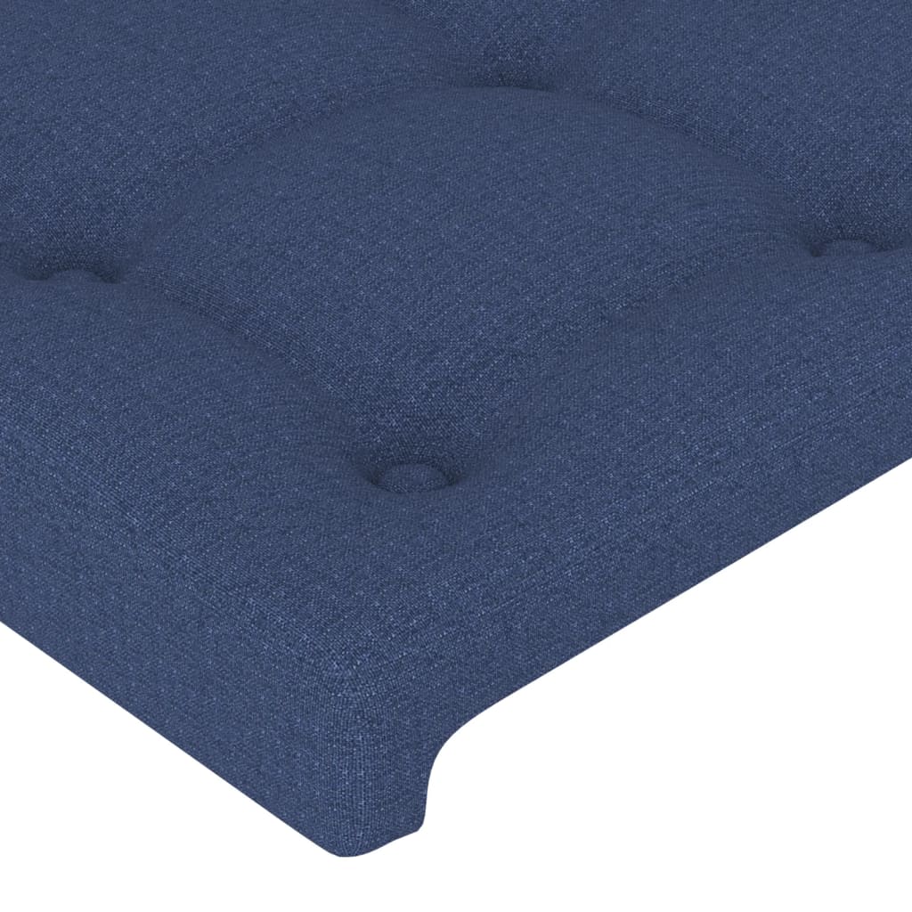 vidaXL Estructura de cama con cabecero de tela azul 80x200 cm