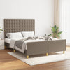 vidaXL Cama sin colchón tela gris taupe 140x190 cm