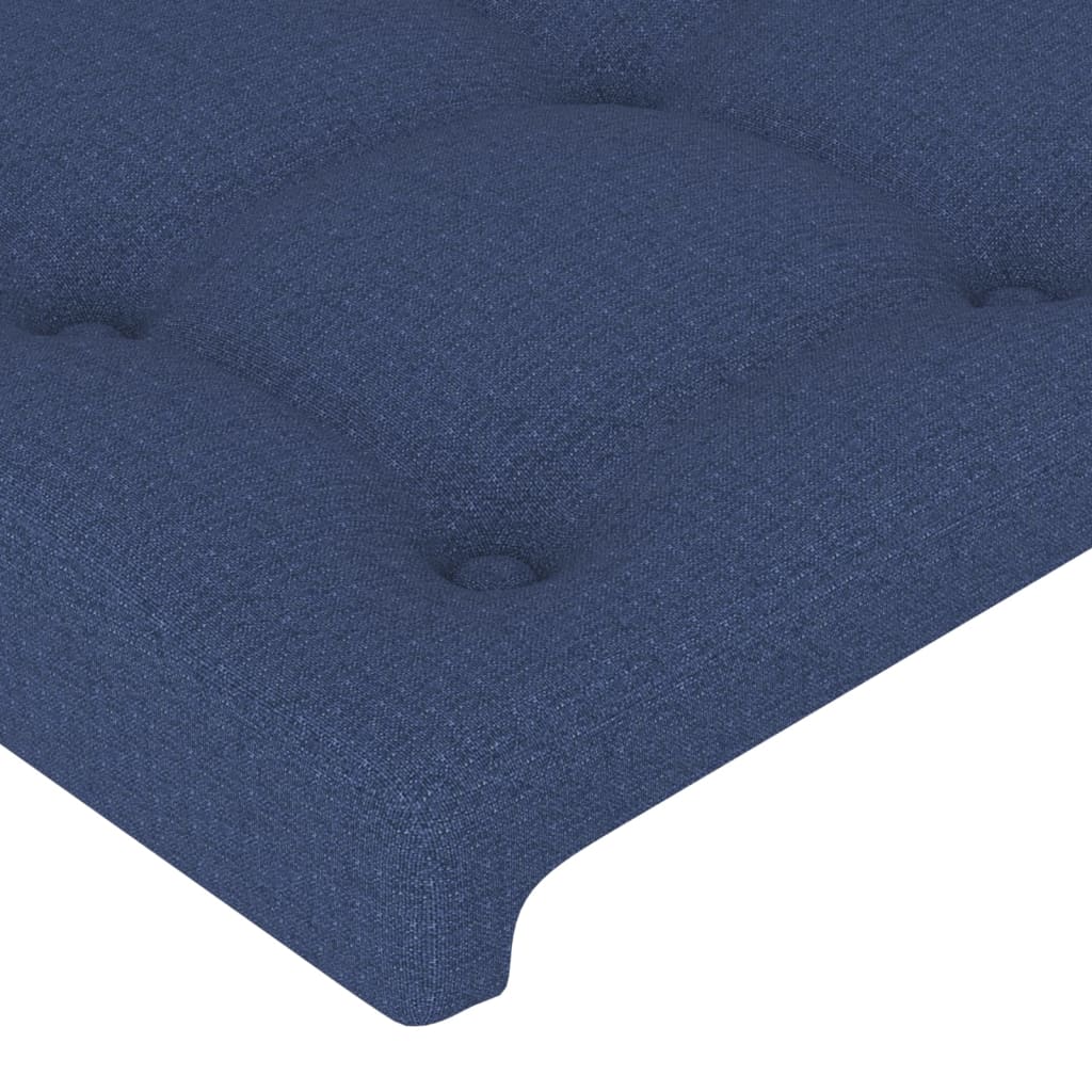 vidaXL Estructura de cama con cabecero de tela azul 180x200 cm