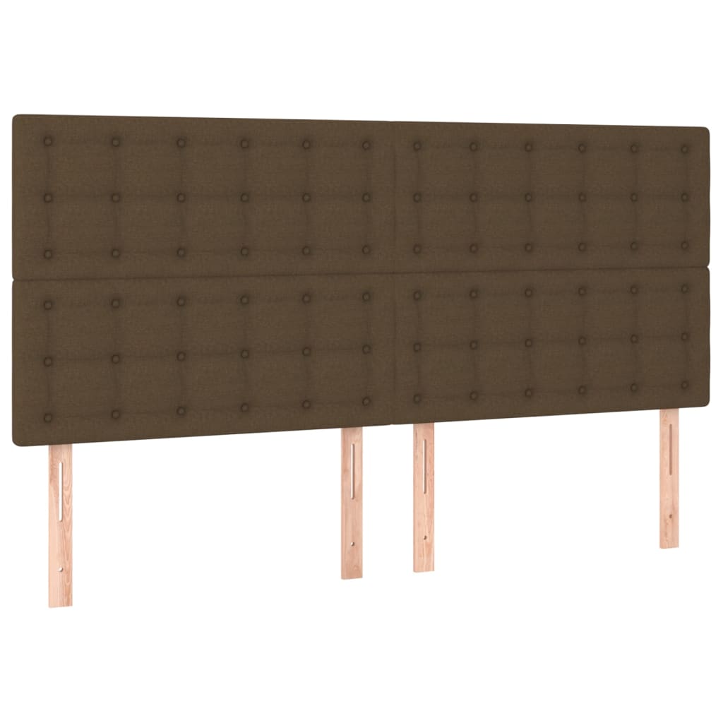 vidaXL Cama sin colchón tela marrón oscuro 200x200 cm