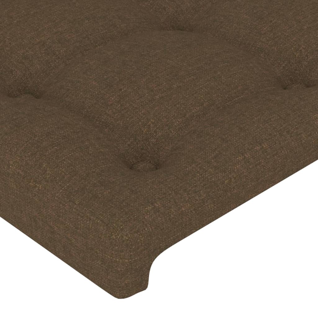 vidaXL Cama sin colchón tela marrón oscuro 200x200 cm