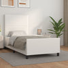 vidaXL Estructura de cama sin colchón cuero sintético blanco 90x190 cm