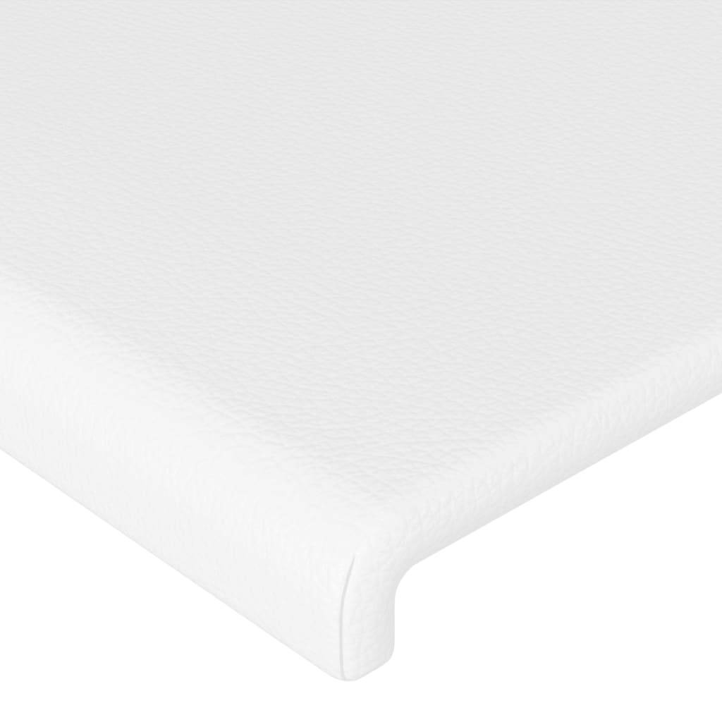 vidaXL Estructura de cama sin colchón cuero sintético blanco 140x200cm