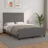 vidaXL Estructura de cama sin colchón cuero sintético gris 140x200 cm