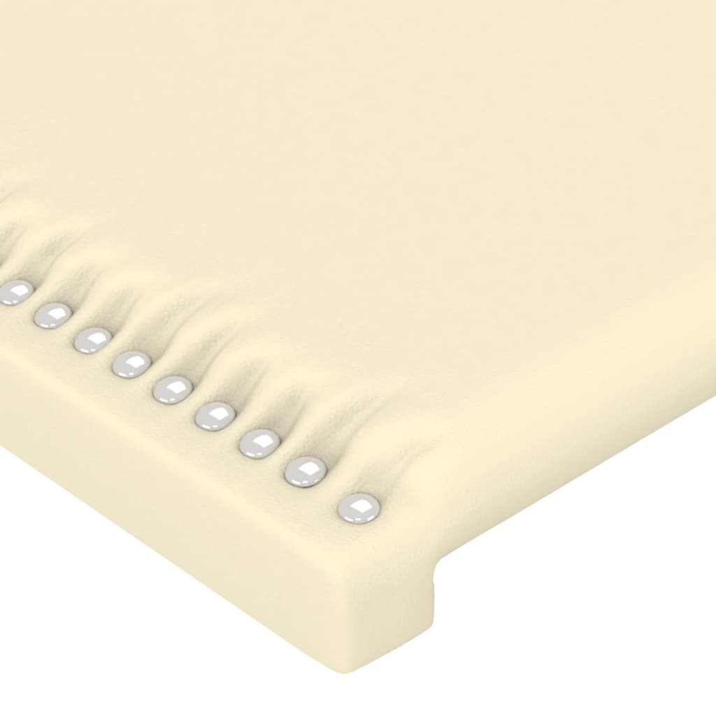 vidaXL Estructura de cama sin colchón cuero sintético crema 80x200 cm