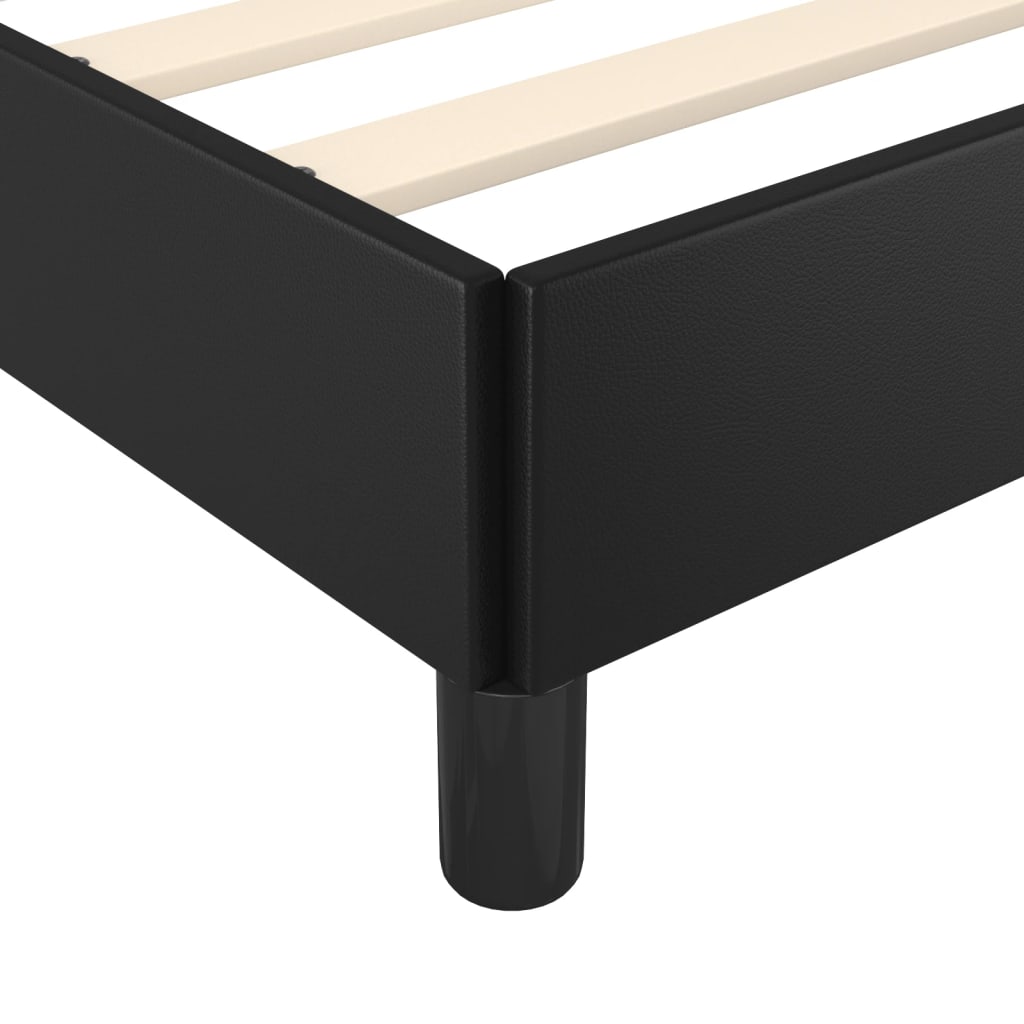 vidaXL Estructura de cama sin colchón cuero sintético negro 90x190 cm