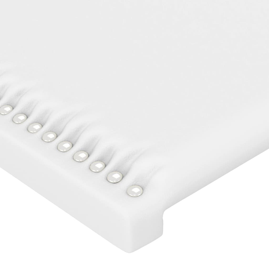 vidaXL Estructura de cama sin colchón cuero sintético blanco 90x190 cm