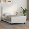 vidaXL Estructura de cama sin colchón cuero sintético blanco 90x190 cm