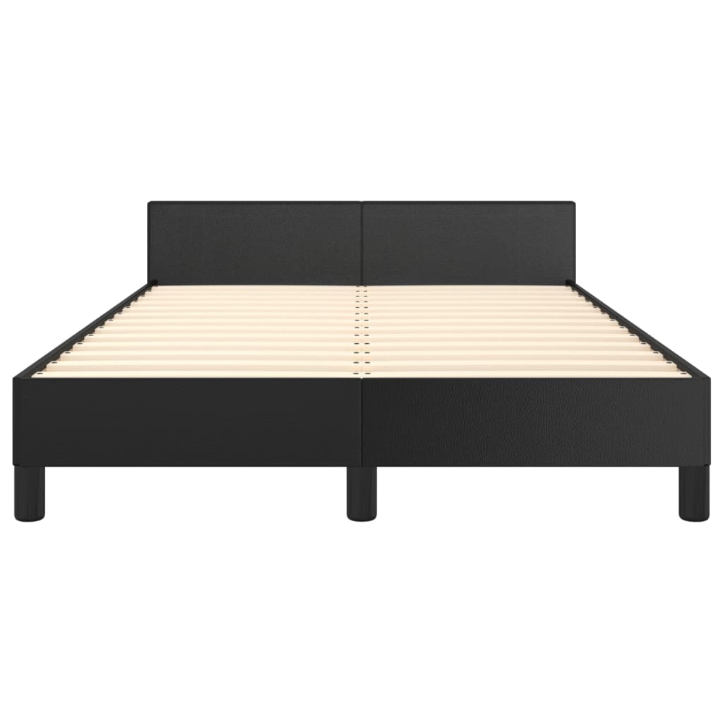 vidaXL Estructura de cama sin colchón cuero sintético negro 120x200 cm