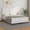 vidaXL Estructura de cama sin colchón cuero sintético blanco 140x190cm