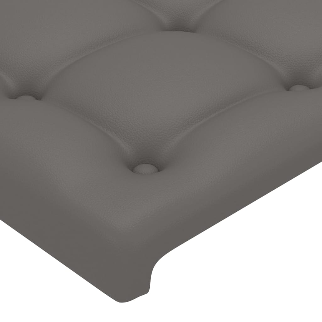 vidaXL Estructura de cama sin colchón cuero sintético gris 80x200 cm