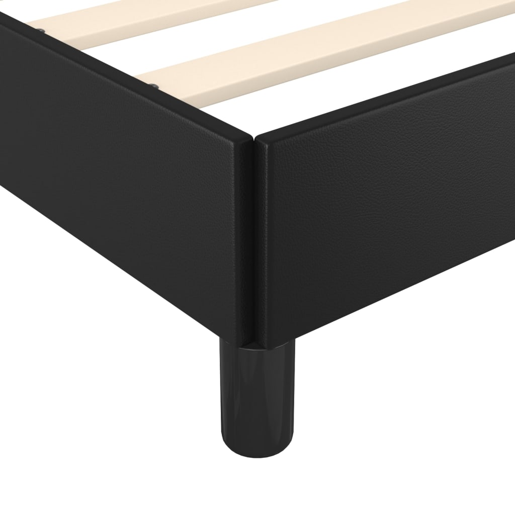 vidaXL Estructura de cama sin colchón cuero sintético negro 140x190 cm