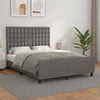 vidaXL Estructura de cama sin colchón cuero sintético gris 140x190 cm