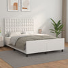 vidaXL Estructura de cama sin colchón cuero sintético blanco 140x200cm