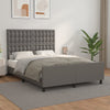 vidaXL Estructura de cama sin colchón cuero sintético gris 140x200 cm