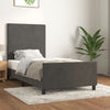 vidaXL Estructura de cama sin colchón terciopelo gris oscuro 80x200 cm