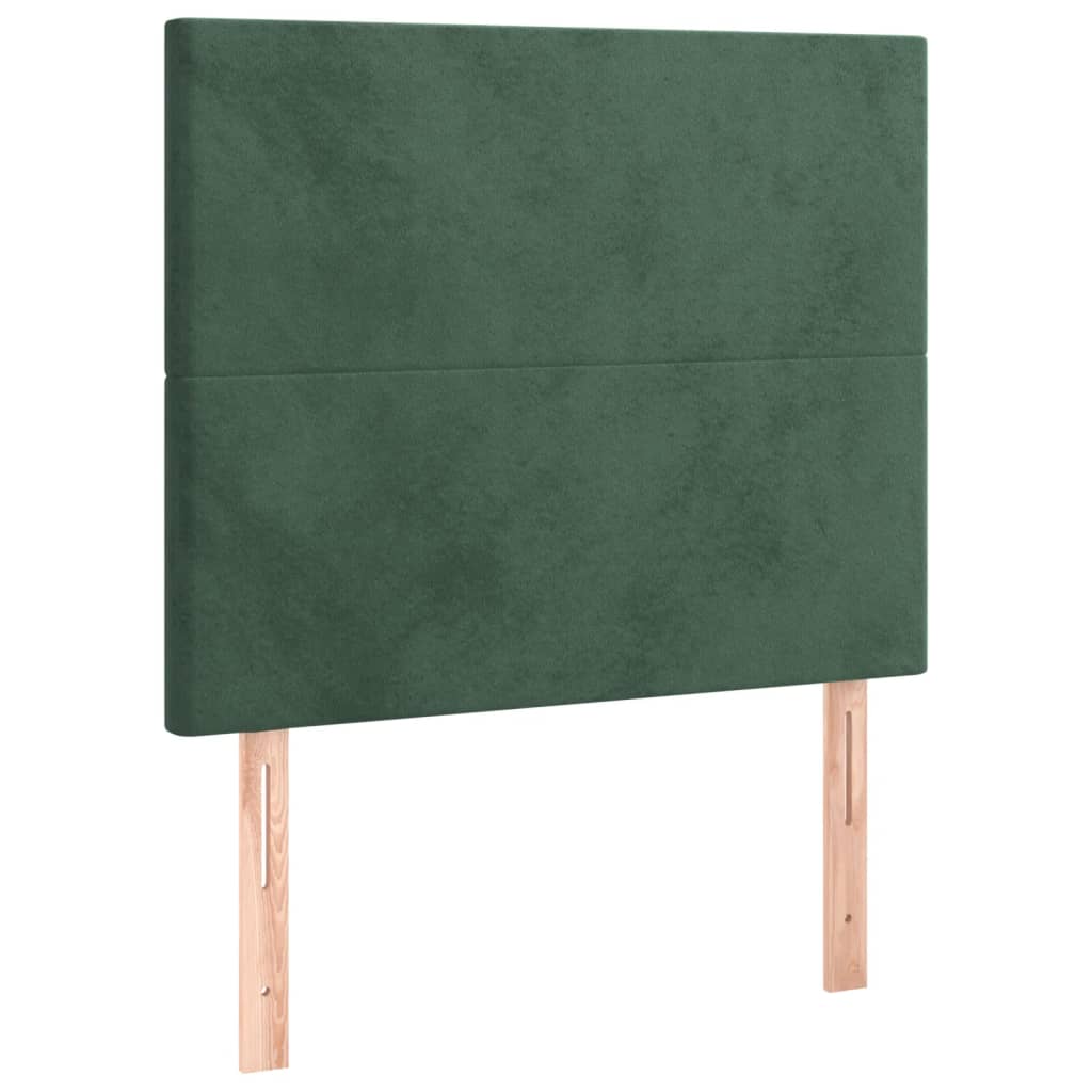 vidaXL Estructura de cama sin colchón terciopelo verde oscuro 80x200cm