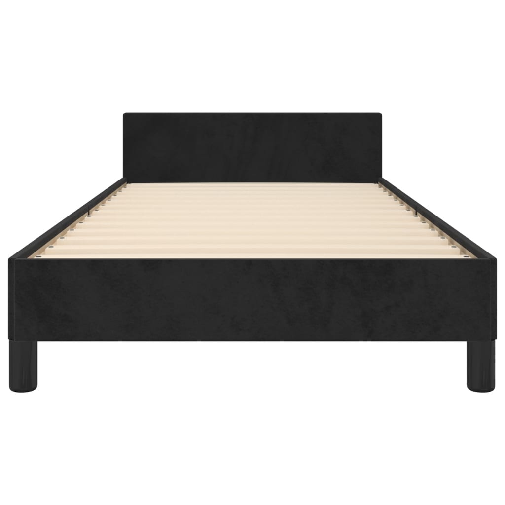 vidaXL Estructura de cama sin colchón terciopelo negro 90x190 cm