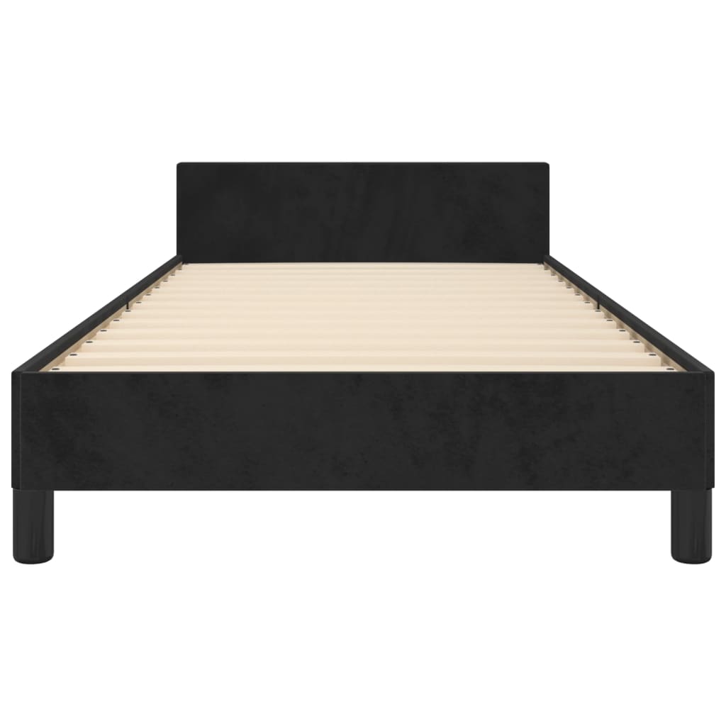 vidaXL Estructura de cama sin colchón terciopelo negro 90x200 cm