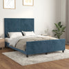 vidaXL Estructura de cama sin colchón terciopelo azul oscuro 140x190cm