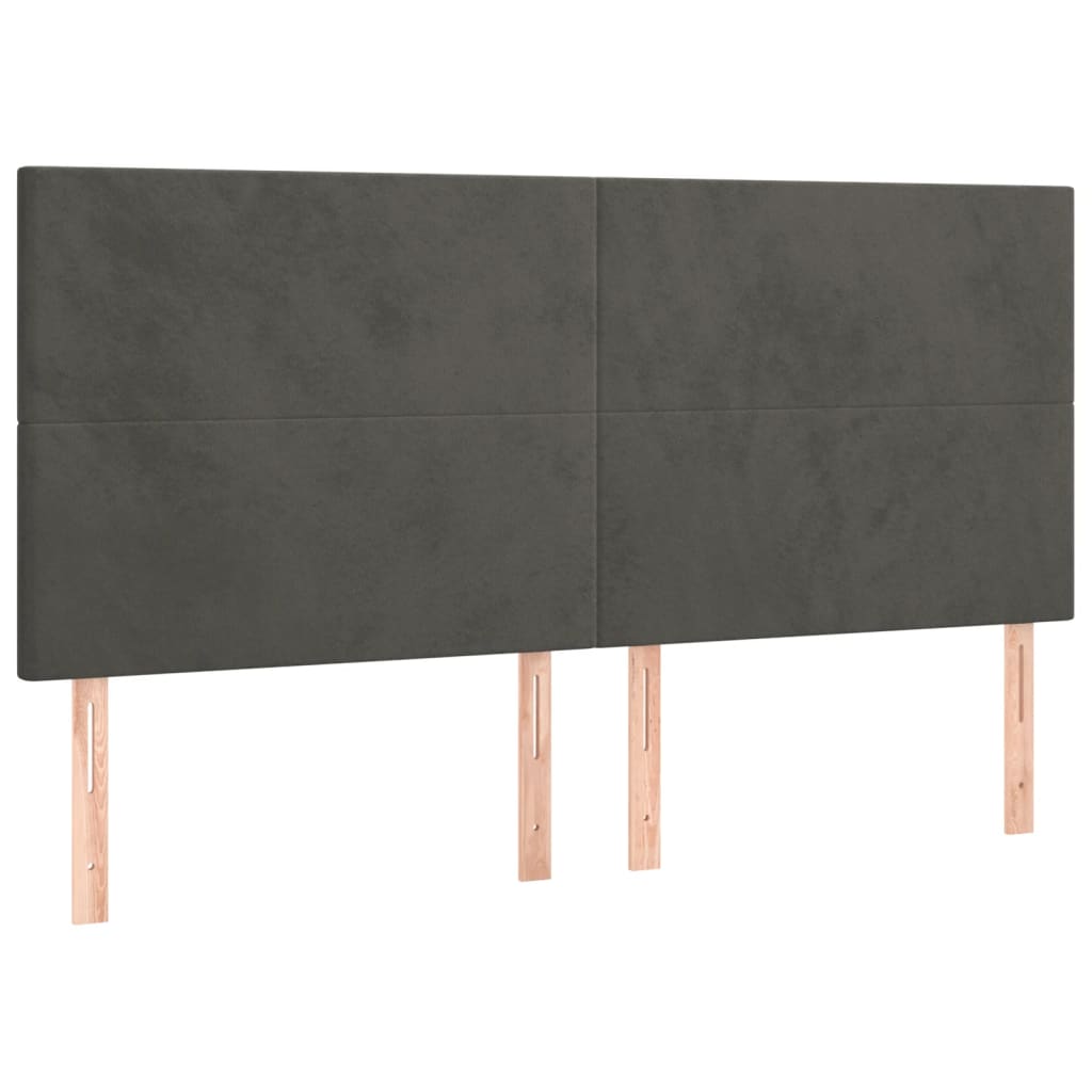 vidaXL Estructura de cama sin colchón terciopelo gris oscuro 160x200cm