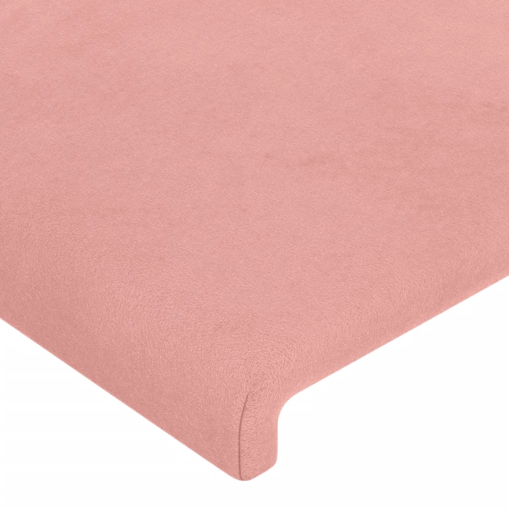 vidaXL Estructura de cama con cabecero de terciopelo rosa 180x200 cm