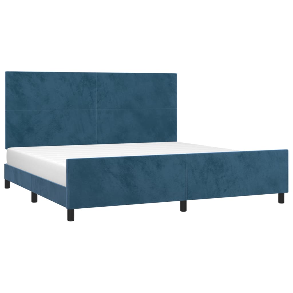 vidaXL Estructura cama sin colchón terciopelo azul oscuro 200x200 cm