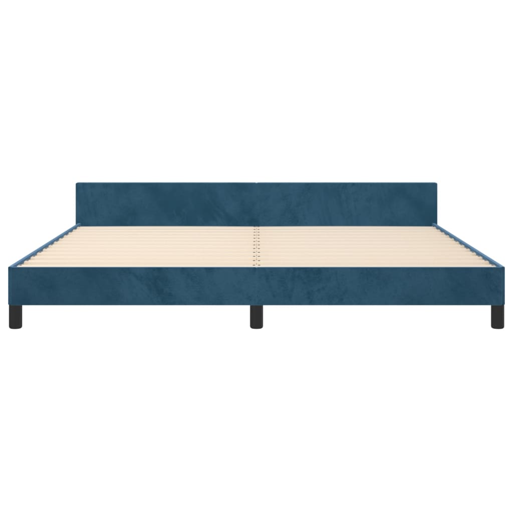 vidaXL Estructura cama sin colchón terciopelo azul oscuro 200x200 cm