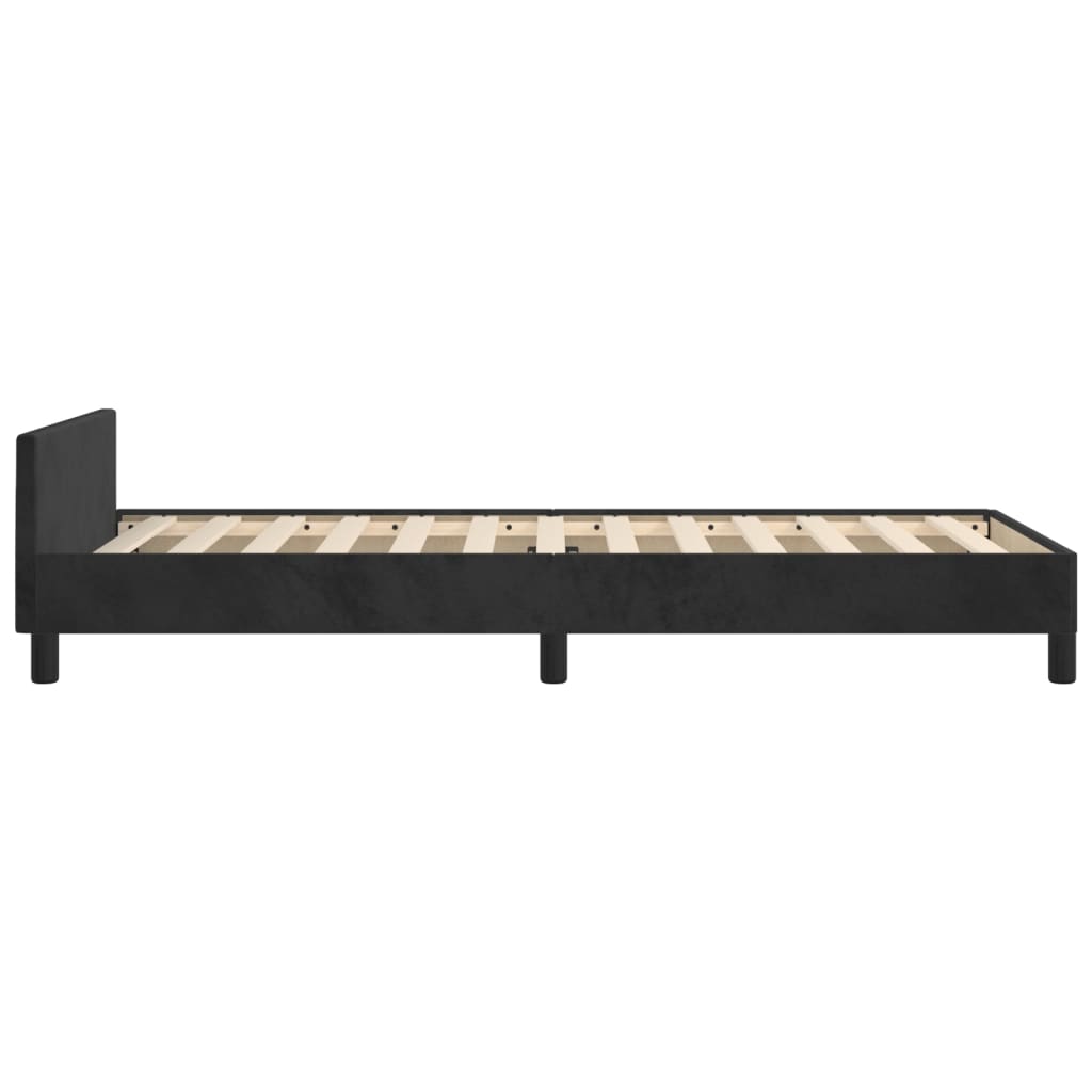 vidaXL Estructura de cama sin colchón terciopelo negro 80x200 cm