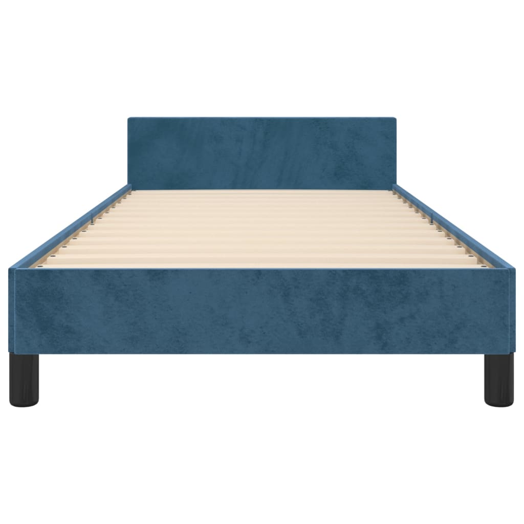 vidaXL Estructura de cama sin colchón terciopelo azul oscuro 100x200cm