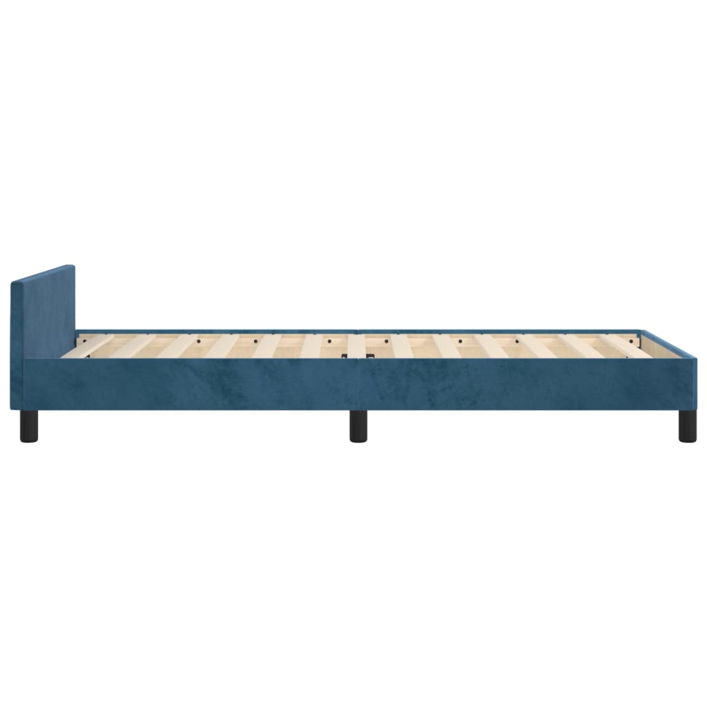 vidaXL Estructura de cama sin colchón terciopelo azul oscuro 100x200cm