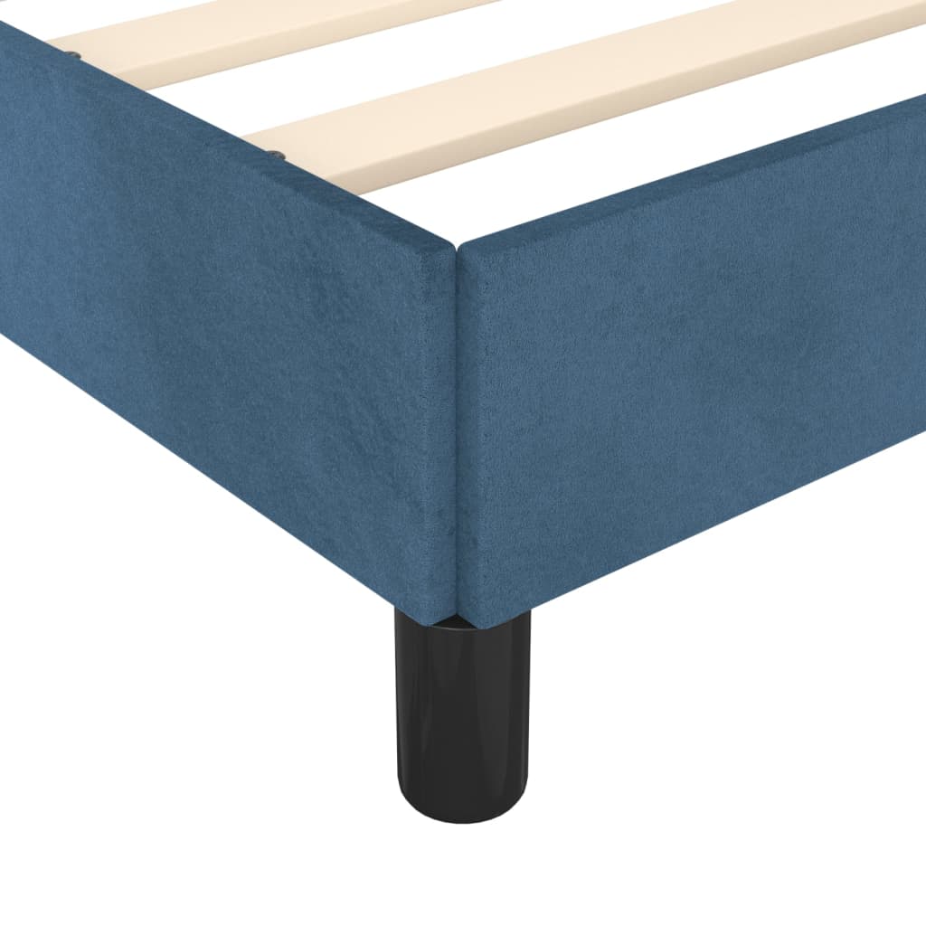 vidaXL Estructura de cama sin colchón terciopelo azul oscuro 100x200cm