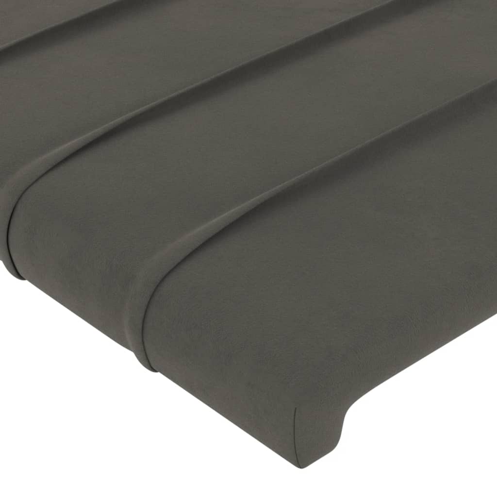 vidaXL Estructura de cama sin colchón terciopelo gris oscuro 140x190cm