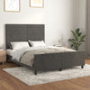 vidaXL Estructura de cama sin colchón terciopelo gris oscuro 140x190cm