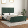 vidaXL Estructura cama sin colchón terciopelo verde oscuro 140x190 cm