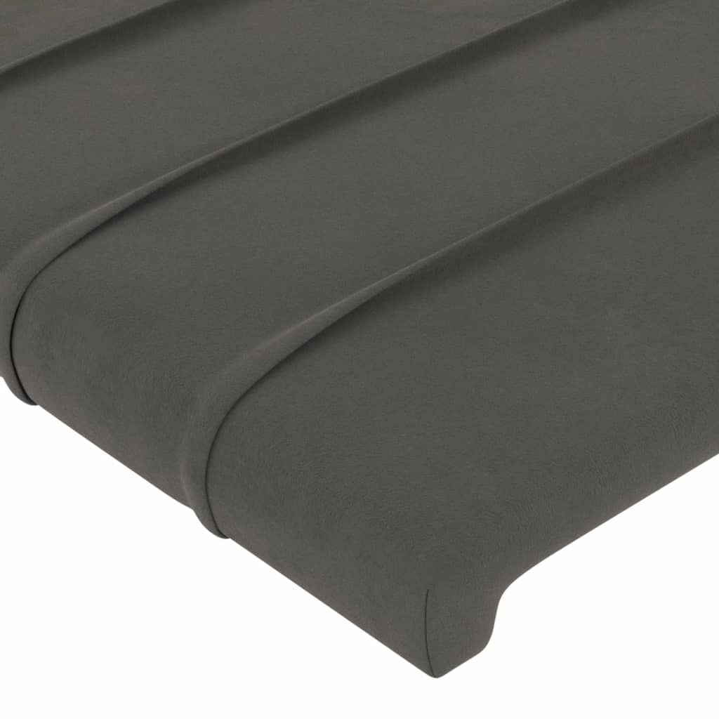 vidaXL Estructura de cama sin colchón terciopelo gris oscuro 140x200cm